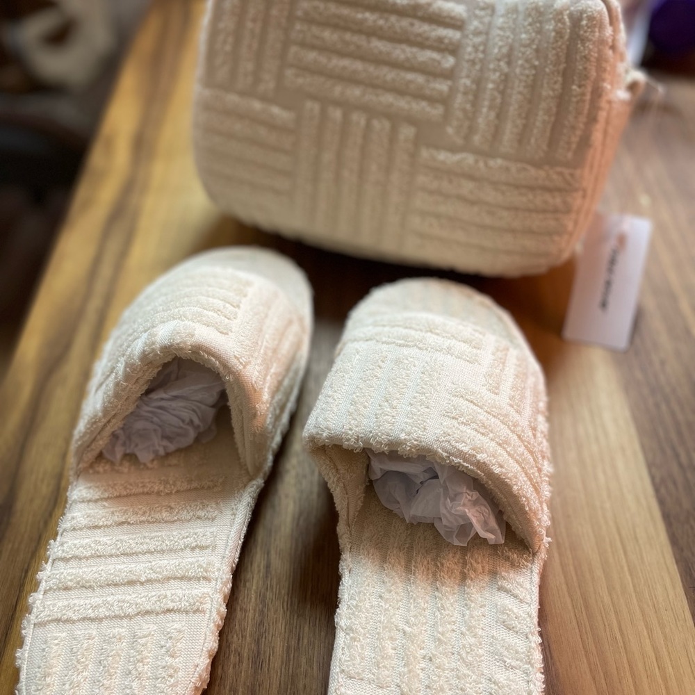 Public desire pouch and slides (fits Size 10-11 women)
